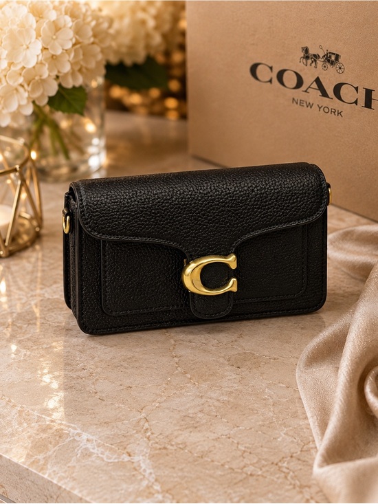 Coach Handbags - Coach Tabby 20 Pebbled Leather Shoulder Bag in Black